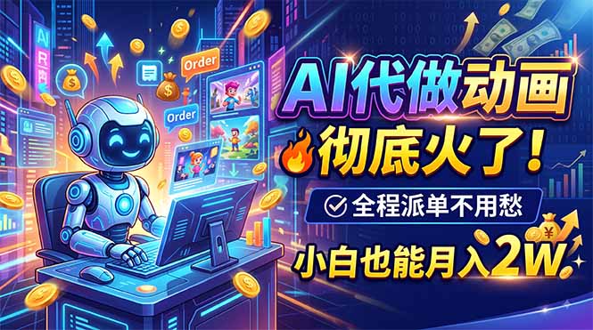 AI代做动画，彻底火了！全程派单不用愁，小白也能月入2W-万象聊项目