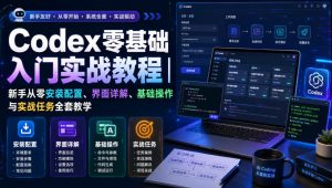 Codex零基础入门实战教程｜新手从零安装配置、界面详解、基础操作与实战任务全套教学-万象聊项目
