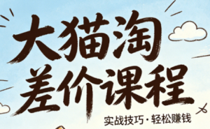 大猫淘差价课程(更新8月)-万象聊项目