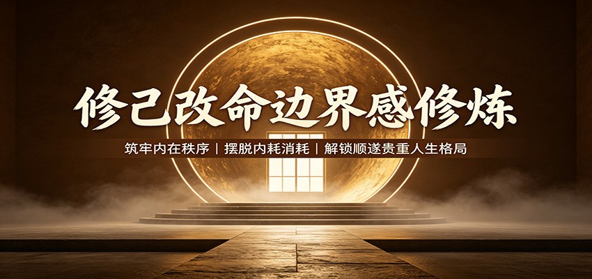修己改命边界感修炼：筑牢内在秩序，摆脱内耗消耗，解锁顺遂贵重人生格局-万象聊项目