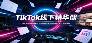 TikTok线下精华课：爆款脚本架构拆解，成熟选品体系，配套PPT素材完整落地-万象聊项目