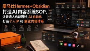 爱马仕Hermes+Obsidian打造AI内容系统SOP，让普通人也能通过 AI 自动化打造个人IP 和 副业内容体系-万象聊项目