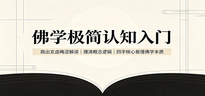 佛学极简认知入门：跳出玄虚晦涩解读，理清概念逻辑，四字核心看懂佛学本质-万象聊项目
