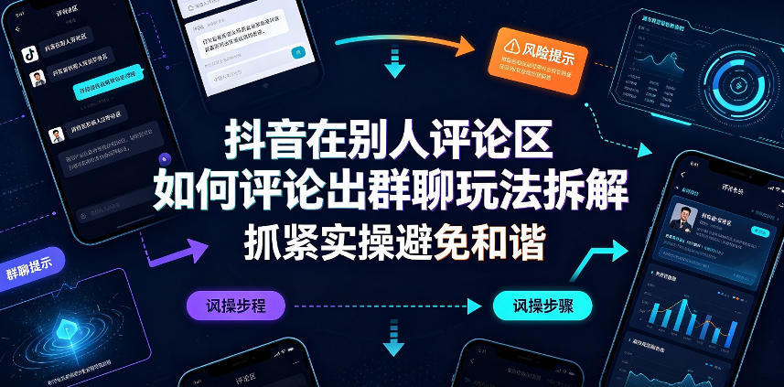 抖音在别人评论区如何评论出群聊玩法拆解，抓紧实操避免和谐-万象聊项目