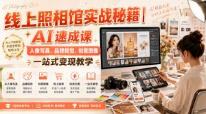 线上照相馆实战秘籍｜AI速成课，人像写真、品牌视觉、创意图像一站式变现教学-万象聊项目