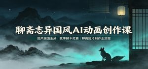聊斋志异国风AI动画创作课：国风画面生成，故事脚本打磨，聊斋短片制作全流程-万象聊项目