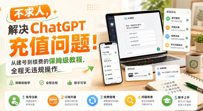 不求人，解决ChatGPT充值问题！从建号到续费的保姆级教程，全程无违规操作-万象聊项目