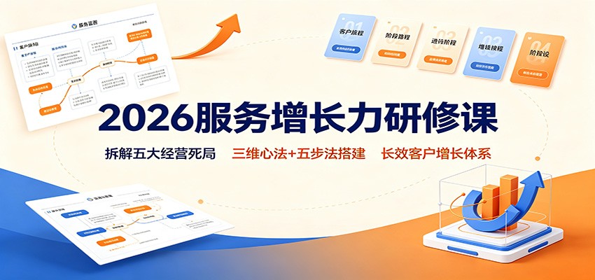 2026服务增长力研修课：拆解五大经营死局，三维心法+五步法搭建长效客户增长体系-万象聊项目