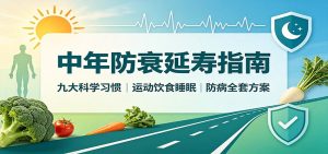 中年防衰延寿指南：九大科学习惯，运动饮食睡眠防病全套方案-万象聊项目