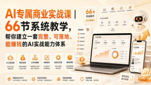 AI专属商业实战课｜66节系统教学，帮你建立一套完整、可落地、能賺钱的AI实战能力体系-万象聊项目
