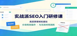 实战派SEO入门研修课:底层原理域名建站,分清有效操作与无效时间消耗-万象聊项目