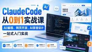 ClaudeCode从0到1实战课,AI编程、网页开发、AI影音设计一站式入门实战-万象聊项目