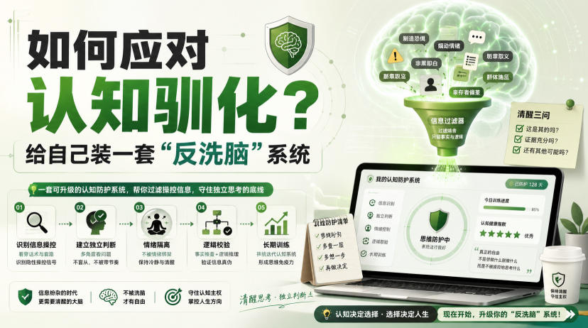 付费文章：如何应对认知驯化？给自己装一套“反洗脑”系统-万象聊项目