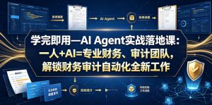 学完即用—AI Agent实战落地课：一人+AI=专业财务、审计团队，解锁财务审计自动化全新工作模式(更新0818)-万象聊项目