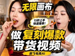 无限画布实操教程，搭一个炸裂级黑科技工作流——一键复刻爆款带货视频-万象聊项目