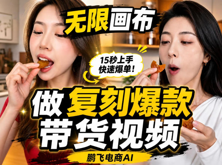 无限画布实操教程，搭一个炸裂级黑科技工作流——一键复刻爆款带货视频-万象聊项目