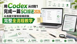 用Codex从0到1完成一篇SCI综述2026，从选题文献到投稿回复，完整全流程教学-万象聊项目