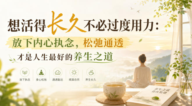 付费文章：想活得长久不必过度用力：放下内心执念，松弛通透才是人生最好的养生之道-万象聊项目