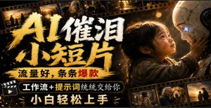 AI催泪小短片，流量好，条条爆款，工作流+提示词统统交给你，小白轻松上手-万象聊项目