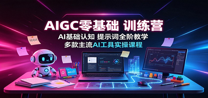 AIGC零基础训练营：AI基础认知，提示词全阶教学，多款主流AI工具实操课程-万象聊项目