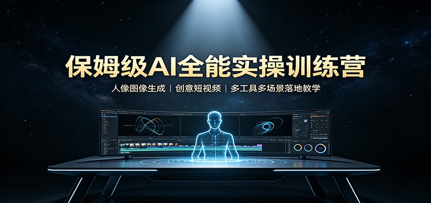 保姆级AI全能实操训练营：人像图像生成，创意短视频，多工具多场景落地教学-万象聊项目