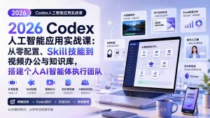 2026 Codex人工智能应用实战课：从零配置、Skill技能到视频办公与知识库，搭建个人AI智能体执行团队-万象聊项目