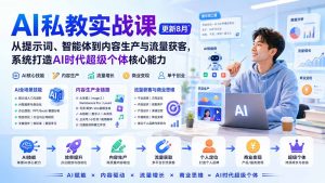 AI私教实战课-更新8月：从提示词、智能体到内容生产与流量获客，系统打造AI时代超级个体核心能力-万象聊项目