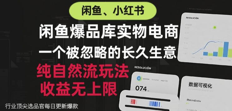 闲鱼小红书实物电商，纯自然流玩法，一个被忽略的长久生意，收益无上限【揭秘】-万象聊项目
