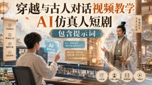 穿越与古人对话视频教学，AI仿真人短剧，包含提示词-万象聊项目