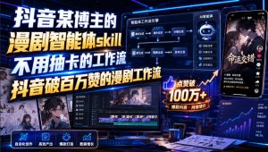 抖音某博主的漫剧智能体skill,不用抽卡的工作流,抖音破百万赞的漫剧工作流(更新)-万象聊项目