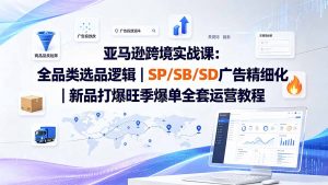 亚马逊跨境实战课-更新8月：全品类选品逻辑｜SP/SB/SD广告精细化｜新品打爆旺季爆单全套运营教程-万象聊项目