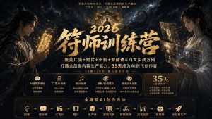 符师训练营-35天成为AI时代创作者，广告+短片+漫剧+智能体四大实战方向，掌握从创意到上线的完整工作流-万象聊项目