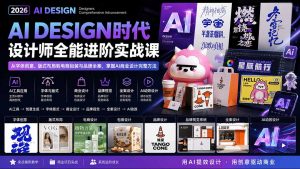2026AI DESIGN时代设计师全能进阶实战课：从字体创意、版式布局到电商包装与品牌全案，掌握AI商业设计完整方法-万象聊项目