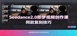 Seedance2.0即梦视频创作课：剧本式视频制作，同款复刻技巧，多行业案例落地教学-万象聊项目