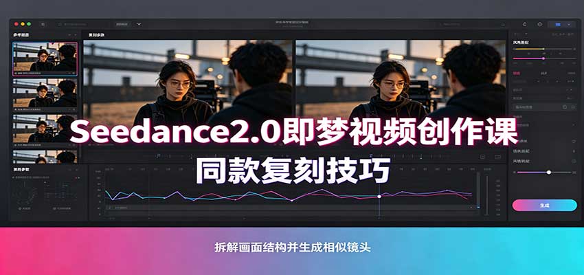 Seedance2.0即梦视频创作课：剧本式视频制作，同款复刻技巧，多行业案例落地教学-万象聊项目
