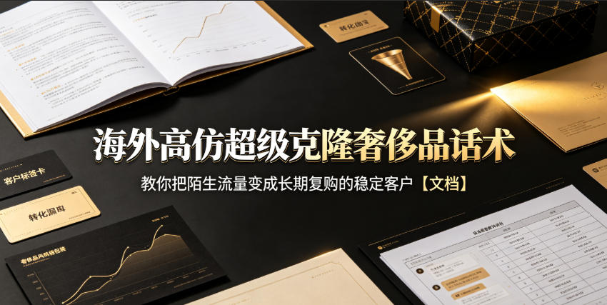 海外高仿超级克隆奢侈品话术，教你把陌生流量变成长期复购的稳定客户【文档】-万象聊项目