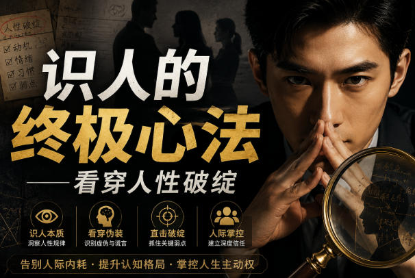 付费文章：识人的终极心法——看穿人性破绽-万象聊项目