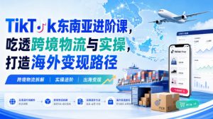 TikTok东南亚进阶课，吃透跨境物流与实操，打造海外变现路径-万象聊项目