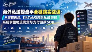 海外私域操盘手全链路实战课：从赛道选品、TikTok引流到私域销转，系统掌握物流发货与支付回款SOP-万象聊项目