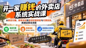 开一家赚钱的外卖店系统实战课:从新店引爆、菜单活动到老店权重修复与付费投放,跑通运营全流程-万象聊项目