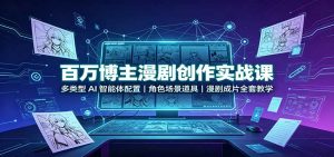 百万博主漫剧创作实战课：多类型AI智能体配置，角色场景道具，漫剧成片全套教学-万象聊项目