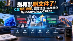 别再乱删文件了!C盘爆红救星,深度清理+系统优化,Windows/macOS通吃!-万象聊项目