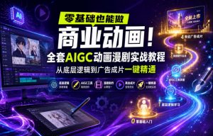零基础也能做商业动画！全套AIGC动画漫剧实战教程，从底层逻辑到广告成片一键精通(更新0905)-万象聊项目