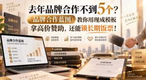 去年品牌合作不到5个？《品牌合作蓝图》教你用现成模板拿高价赞助，还能锁长期饭票！【原创双语字幕】-万象聊项目