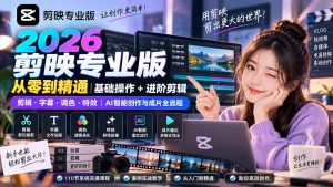 2026剪映专业版从零到精通｜基础操作+进阶剪辑｜剪辑·字幕·调色·特效｜AI智能创作与成片全流程-万象聊项目