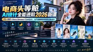 电商头等舱AI设计全能进阶2026新课：PS+即梦+Nano Banana+ComfyUI，从产品精修到详情页全案设计-万象聊项目