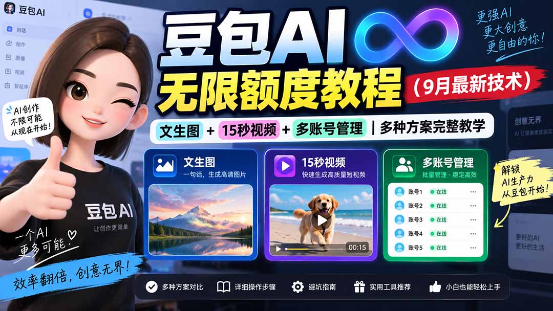 豆包AI无限额度教程(9月最新技术-万象聊项目