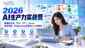 2026AI生产力实战营：掌握提示词、写作、PPT、Excel、思维导图、Midjourney绘画与SEO应用法-万象聊项目
