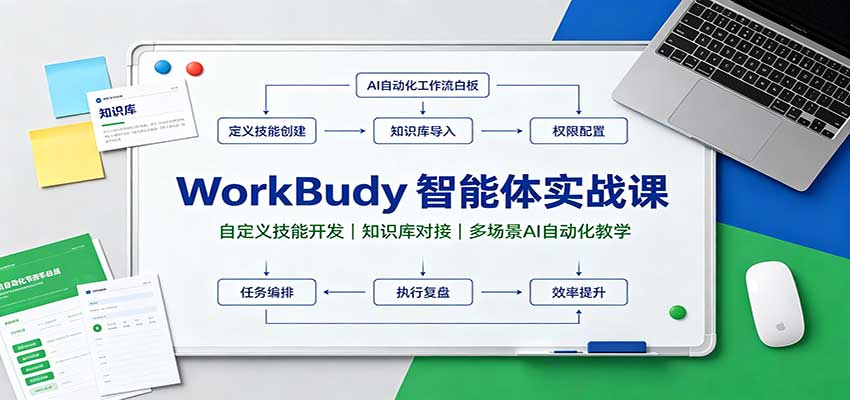 WorkBuddy智能体实战课：自定义技能开发，知识库对接，多场景AI自动化教学-万象聊项目