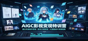 AIGC影视变现特训营：建立导演创作思维，剧本分镜剪辑，AI漫剧成片实操指南-万象聊项目